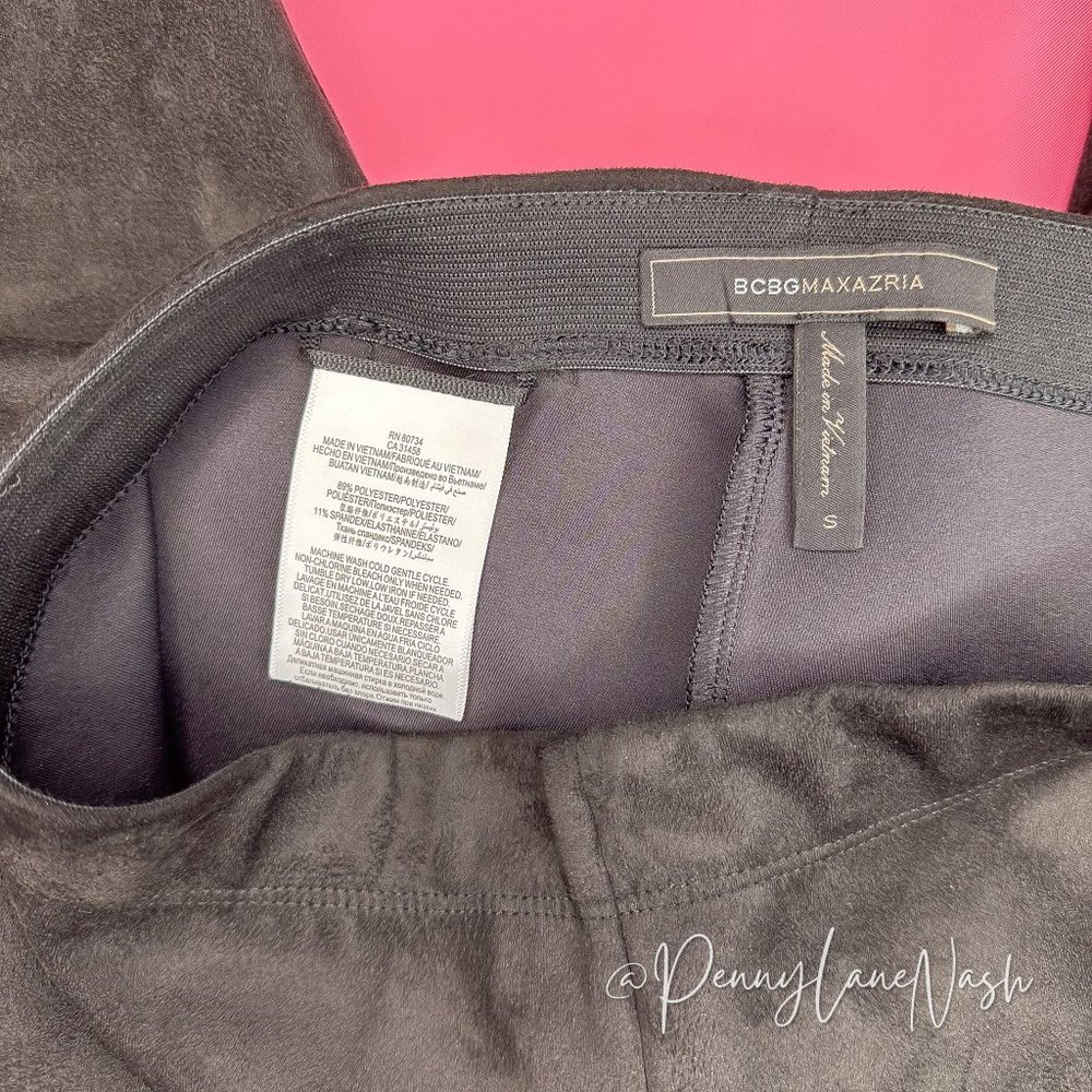 BCBGMaxazria Mason Faux Suede Legging Black - Picture 5 of 11